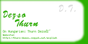dezso thurn business card